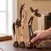 Handcrafted Horse Sculpture 1/2Pcs West Cowboy Figurine, Cartoon Resin Statue, Figurine Shaped Desktop Decoration for Home Office Western Statue
