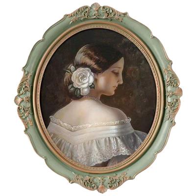 1Pc Retro Creative Oval European Style Photo Frame Picture Wall Mounted Resin Table Setting