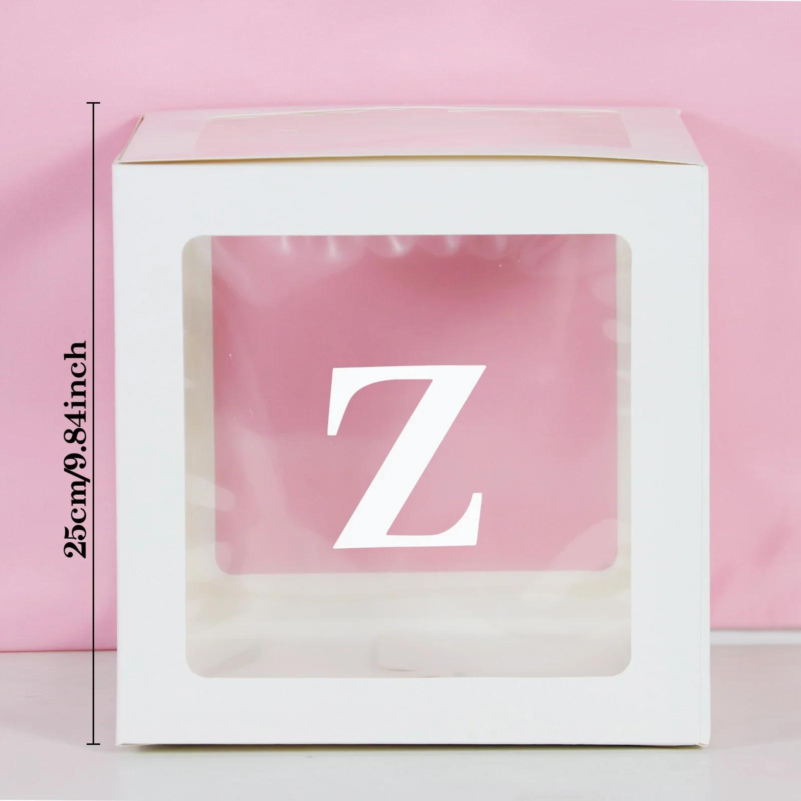 

Transparent Letter Balloon Box Baby Shower Decorations Happy Birthday Wedding EID Decor 1st Birthday Party Supplies Balloon Box Other