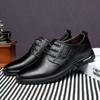Weiches Leder Weiche Sohle Frühling und Sommer Herren Lederschuhe Business Casual Schuhe Herren Runde Spitze Schnürung Werkzeugschuhe