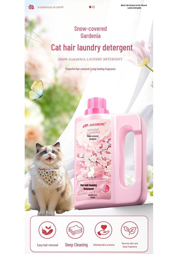 Pet De-shedding Laundry Detergent: Effectively Removes Cat & Dog Hair, Eliminates Odors, and Leaves a Long-Lasting Fragrance