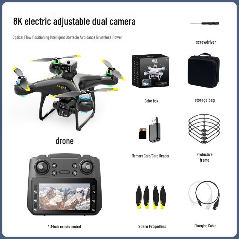 Wow-oh S112 8K HD Brushless Drone with Large Screen Control & Long Endurance