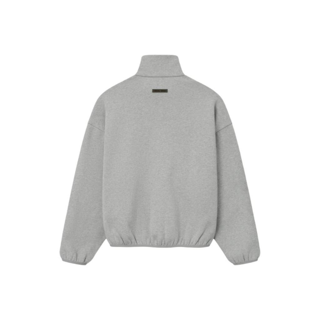 Fear of God Essentials Modern Track Jacket With Piping Concrete Heather/Black Men Outerwear Grey 202SP256895F