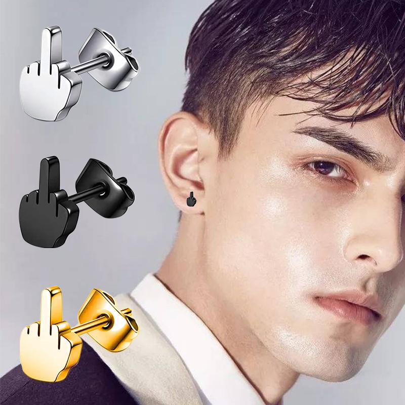 Punk Bow Contrast Style Earrings, Unisex, Earrings With A Personalized And Trendy Style, Niche Earrings
