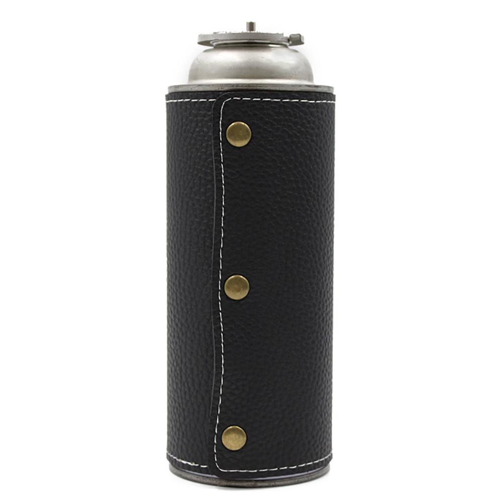 Leather Fuel Canister Sleeve Portable Gas Bottle Cover Propane Tank Holder Bag