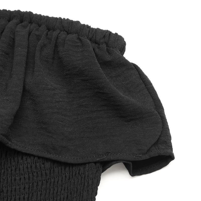 2026 Spring/Summer Women's Sleeveless Bandeau Ruffled Romper - European & American Holiday Style