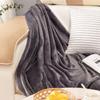Solid Color Thickened Flannel Coral Velvet Blanket - Dual-sided for Bed or Office Nap