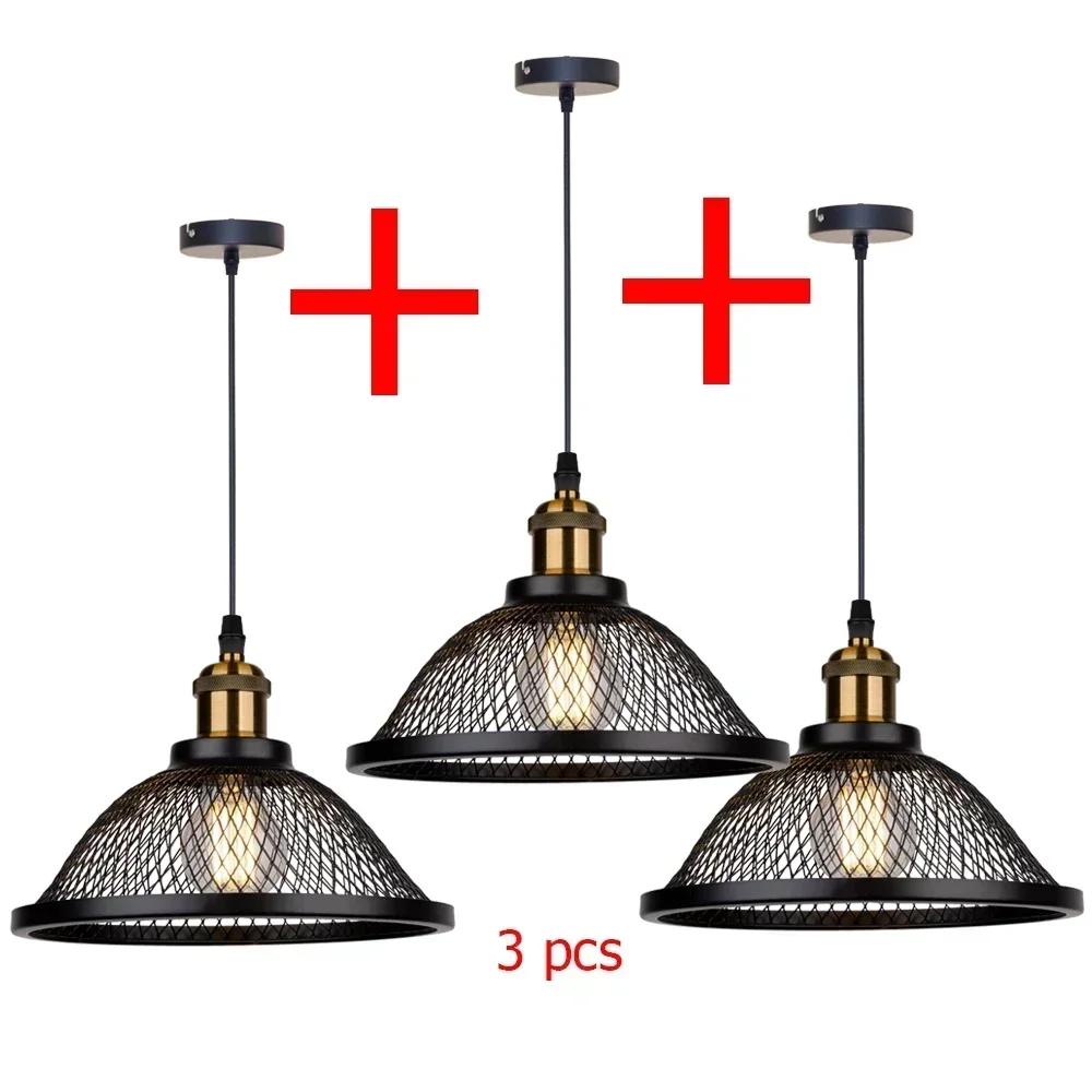 Retro Industrial Pendant Light Restaurant Dining Room Bar Engineering Iron Chandelier Hanging Bedside Light Home Decoration Lamp
