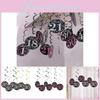 Elegant Black And Fuchsia Spiral Hanging Decorations For 30th Birthday Party Setup