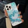 Blue Butterfly Ocean Wave  Phone Case For iPhone 17,16,15,14,13,12,11 Plus,Pro Max,XS,white Silver Phone Case