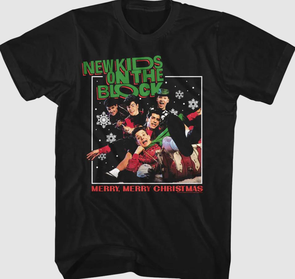 New Kids On The Block Merry Merry Christmas T-Shirt Full Size TS787 S
