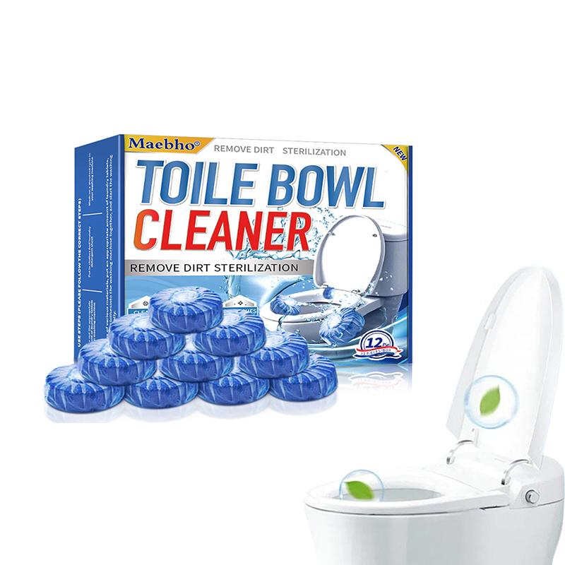 Eco Friendly Toilet Cleaning Block Lightweight Deep Cleansing Long Lasting Aroma Easy To Use Portable Blue Bubble Cleaner