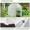 Walking Greenhouse with 4 Shelves Tomato Greenhouse Cold Frame with Door Green Steel PE 120 x 186 x 190 cm