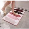 Print Sponge Bathroom Cashmere Thickening Mat Bath Non-slip Carpets In Wash Basin Bathtub  Floor Rug Shower Room Doormat Memory Foam 3D Pad
