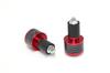 nakira Special Bar End! Grip Bar End for Motorcycles, Aluminum, Carbon Pattern (Red, Red)