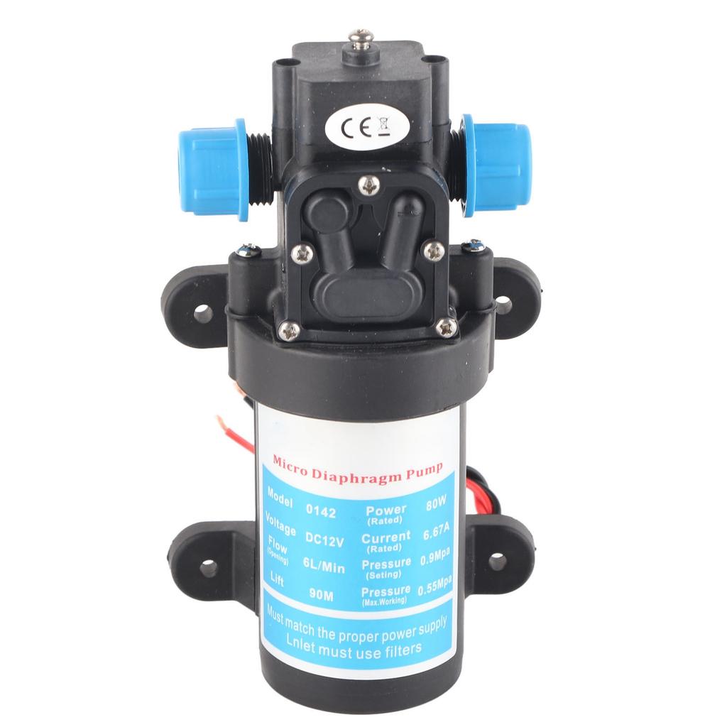Micro Diaphragm Pump Electric High Pressure DC SelfSuction Boost Car Washing Cleaning 6L Min