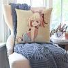 Chisato Nishikigi Anime Lycoris Recoil Kissenbezug Quadratisches Kissen Schlafzimmer Sofa Freizeit Komfort Wohnzimmer Heimdekoration 40X40