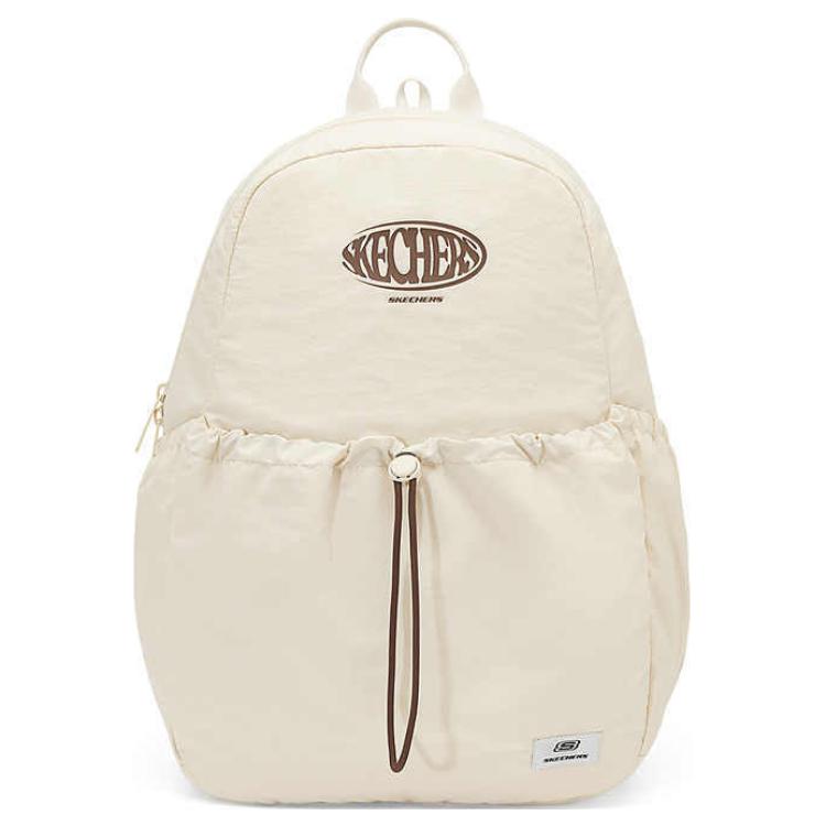 Skechers Large Capacity Everyday Versatile Fabric Backpack Unisex Backpacks Beige L125U078-05N2 Beige,Large