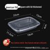 Thick Clear Disposable Rectangular Bento Box with Lid - Food-Grade Plastic