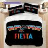 San Antonio Spurs Vivace Spirito di Squadra Set da Tre Pezzi(1 * copripiumino + 2 * federa, senza nucleo)Set biancheria da letto Morbido e confortevole
