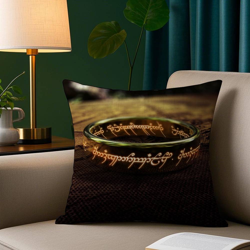 

The L-Lord of the R-Rings Pillow Case Short Plush Print Cushion Cover Square Throw Pillow Covers Sofa Home Decor 12x12Inch