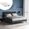 Upholstered Bed, Double Bed with Bed Box & Slatted Frame, 140x200cm Bed Frame with Headboard, for Adults & Teenagers, (With Spring Mattress)