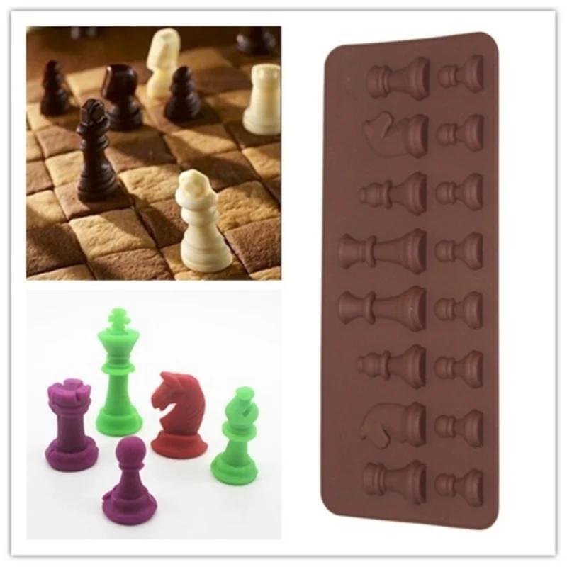 DIY Chess Shaped Silicone Cake Mold Chocolate Ice Cube Baking Mould Kitchen Accessory For Cake Decorating Home Essentials