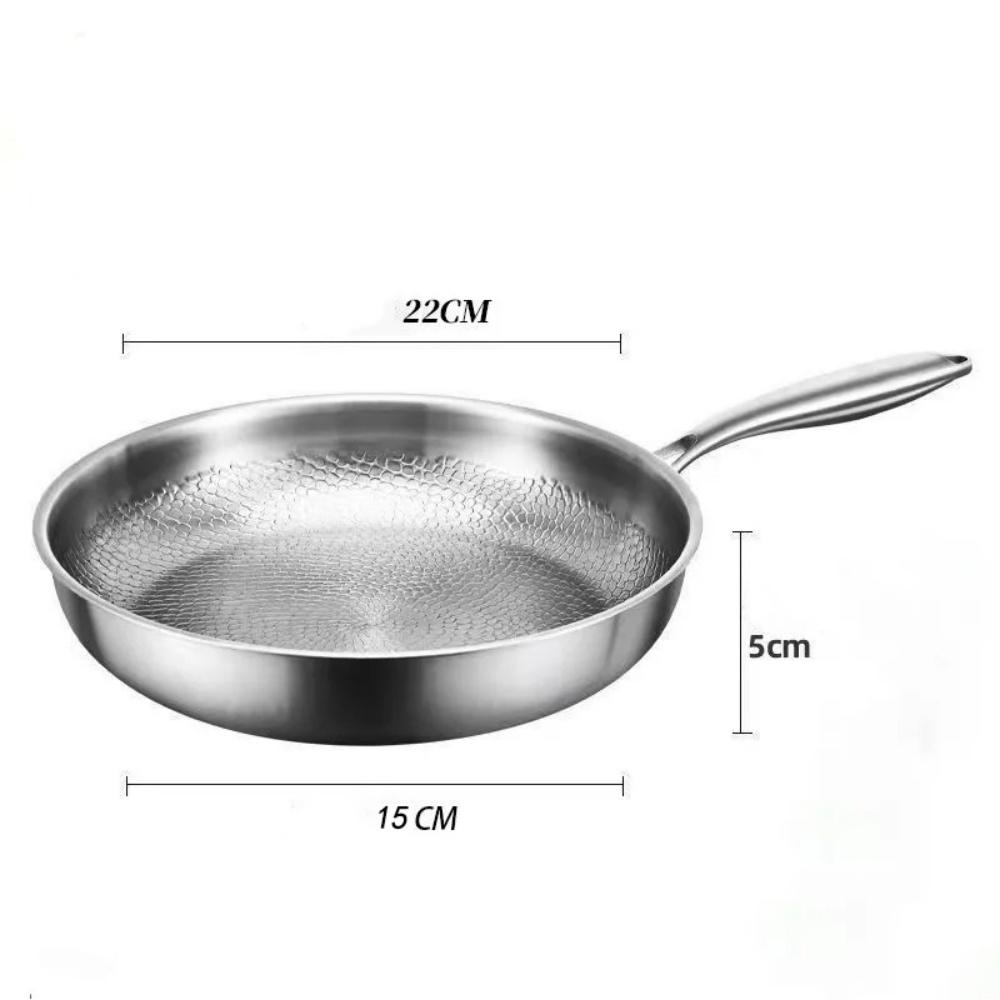 Kitchen Non-stick Frying Pan Uncoated Fish Scale Hammer Pattern Titanium Alloy Cookware 22/24/26/28/30cm  Titanium Frying Pan