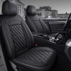 All-Season Universal Leather Car Seat Cover with Diamond Design - Breathable & Durable for Five Seats