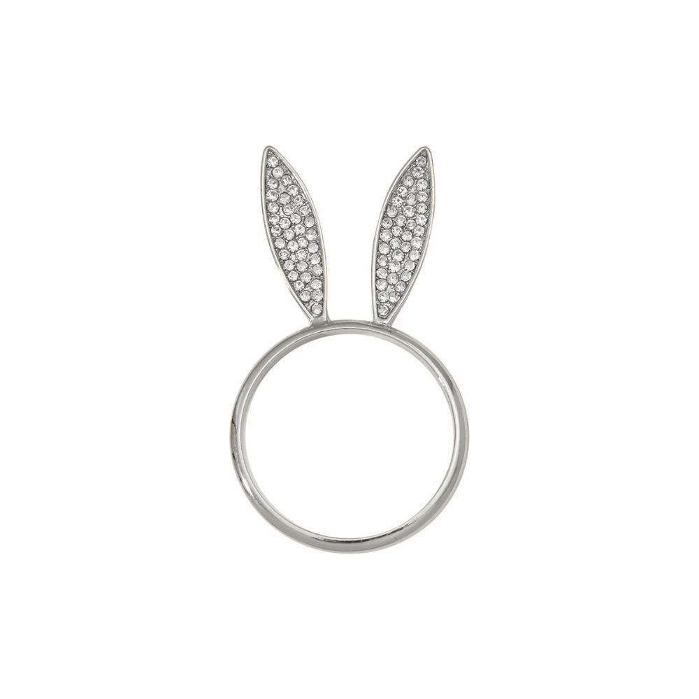 6 Piece Zinc Zinc Alloy Bunny Ear Napkin Holder 3 D Ear Napkin Buckle Creative Decorative Napkin Ring  Banquet