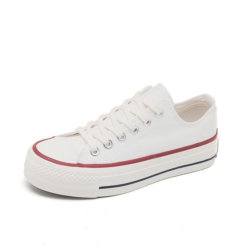 Ryan Platform Canvas Shoes Women's Low-top Board Shoes Casual Versatile Students Increase Height and Look Thin