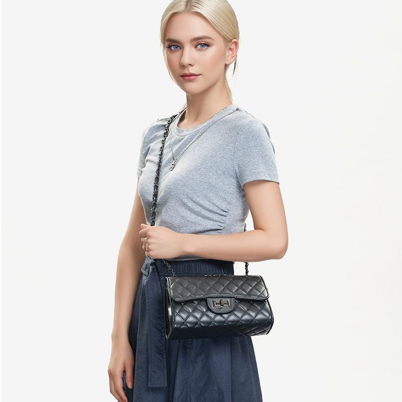 Bolsos clásicos de diamantes de moda para mujer, bandoleras para teléfono móvil y cambio.