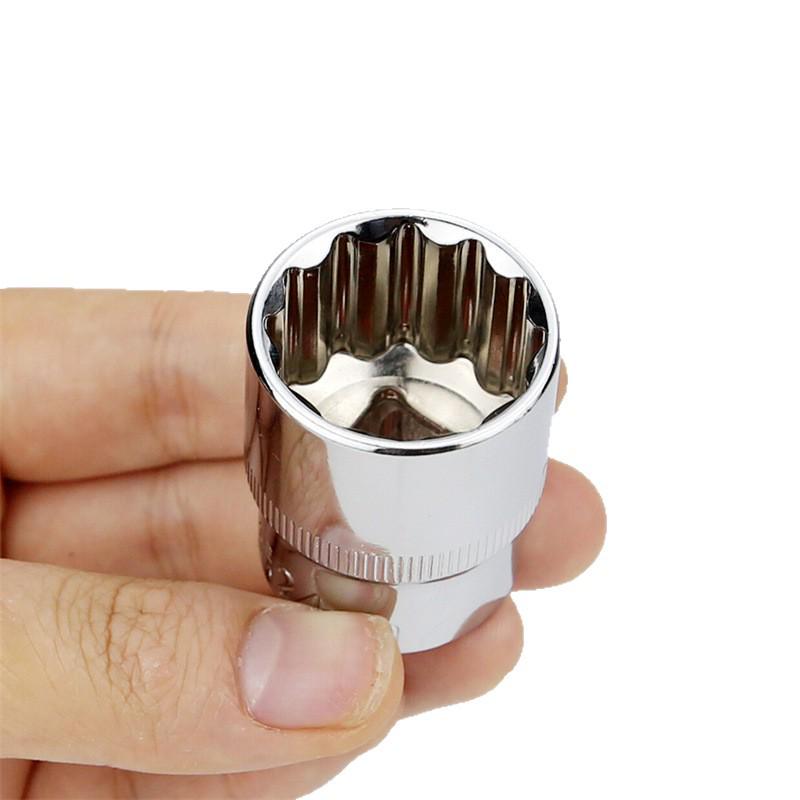 12-Point Torx Spline Socket Set, 1/2" Drive, 8-32mm, Auto Repair Tool