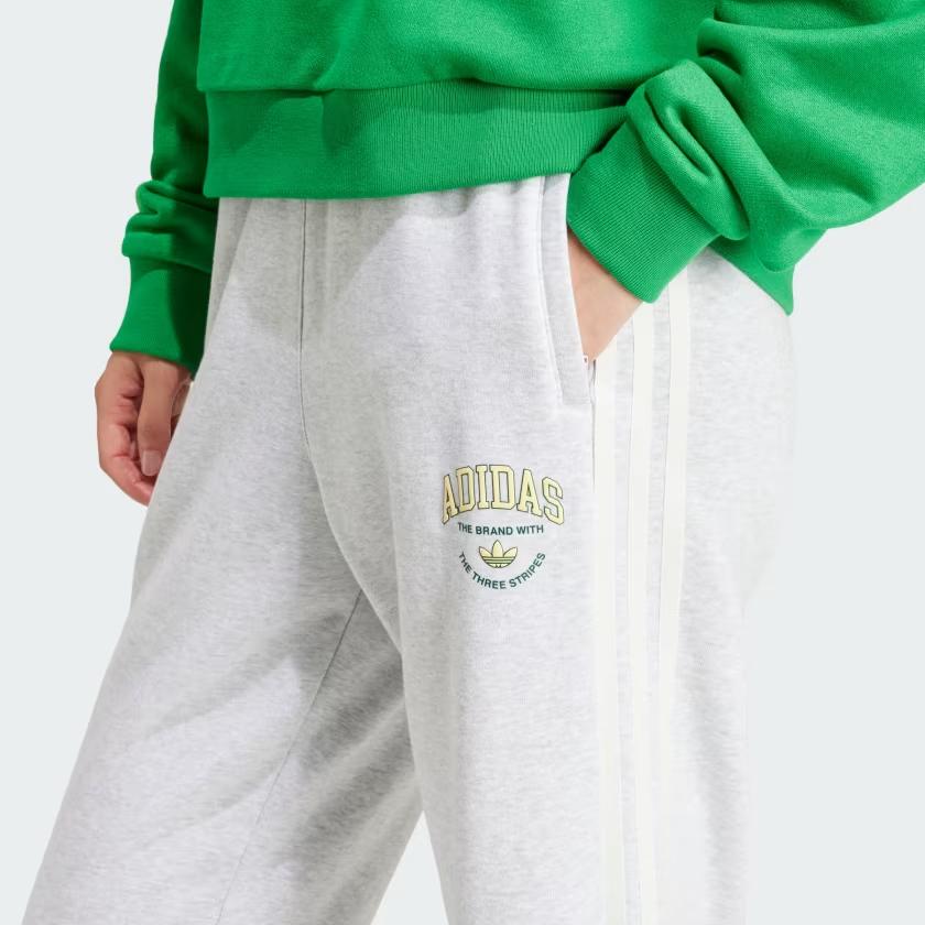 Adidas Originals Vrct Patchwork Striped Knit Track Pants Women Bottoms Grey IT9856