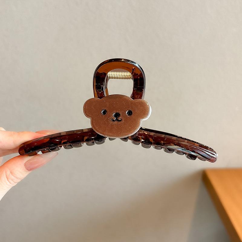 Trendy Fashion Elegant Plush Grab Clip Women's Large Hair Volume High-Level Sense Clip Hairpin Autumn and Winter Back Head Shark Clip Hairpin Headwear