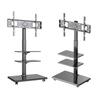 Rolling TV Stand Mobile TV Cart On Wheels for 32-65 Inch Flat Screen TVs Tall TV Floor Stand with Swivel Mount Corner TV Stands