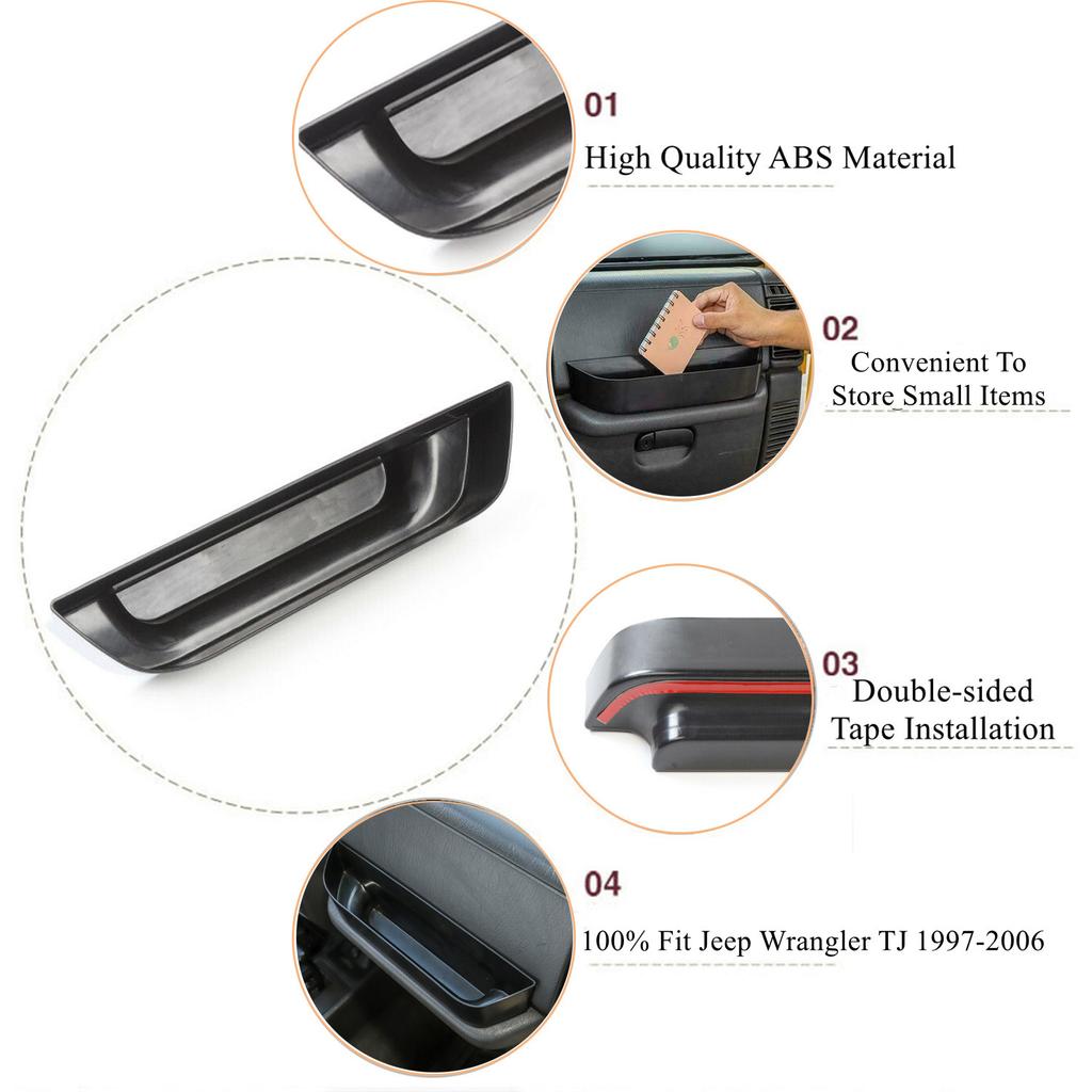 Beifahrer-Haltegriff Aufbewahrungsbox Tasche Organizer Fach für Jeep Wrangler TJ 1997-2006 Verstauen Aufräumen Auto Innenraum Zubehör