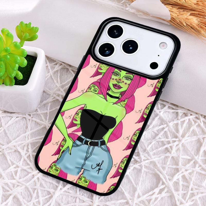 Hippie Grunge Art Phone Case for iPhone 17 Air 16 15 11 12 14 13 Pro Max Shockproof Cover