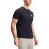 Fila Fitness Fashion Comfortable Simple Knitted Short Sleeve Sun Protection Breathable Crew Neck T-Shirt Men Tops Deep-Black A11M521106F-BK