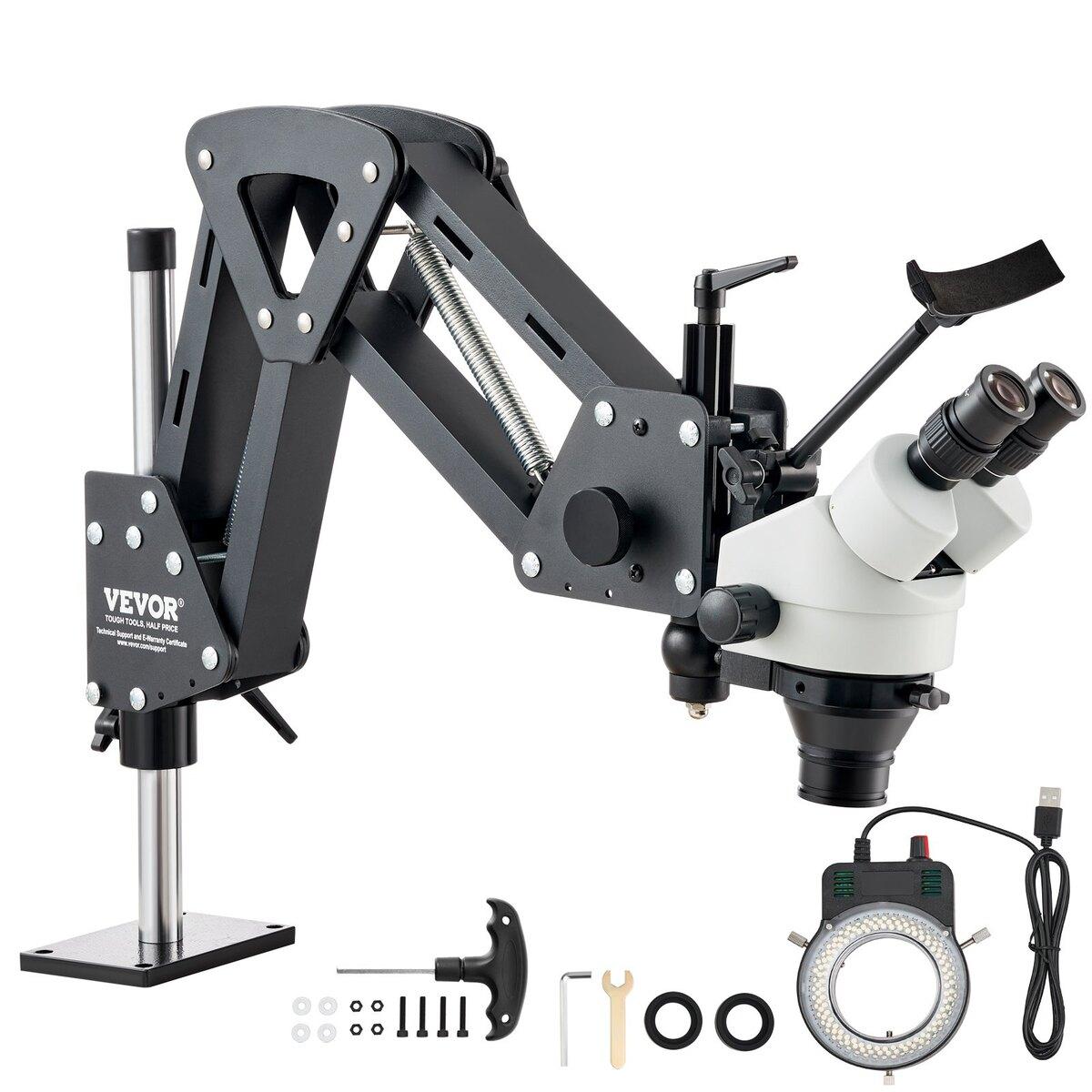 Multi-Directional Microscope with Spring Bracket Ring