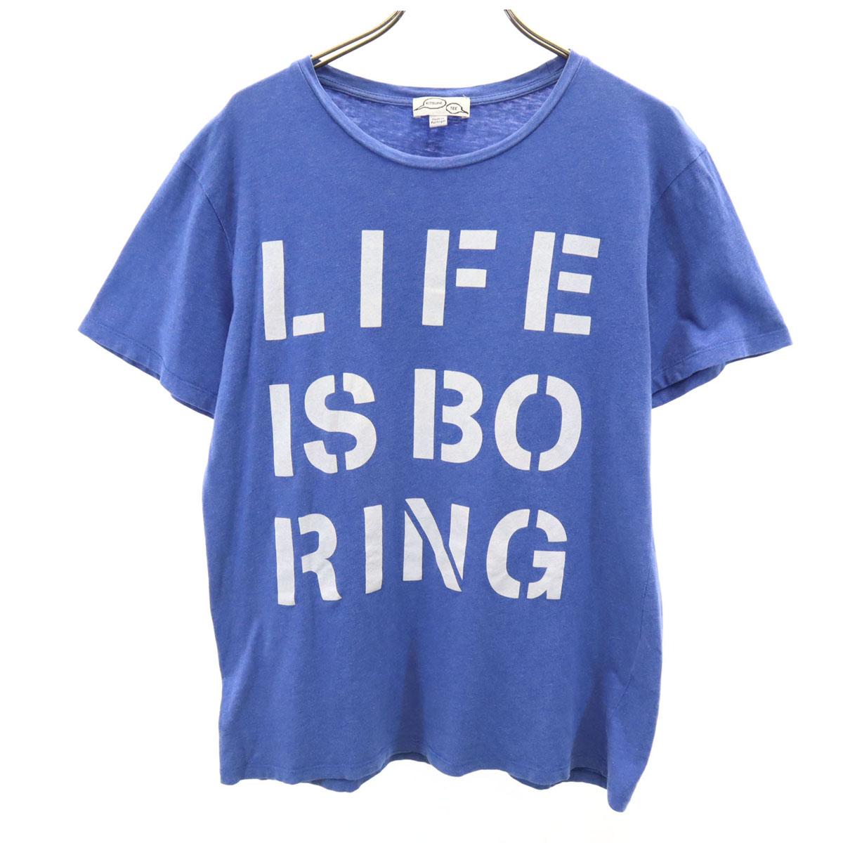 

KITSUNE Сделано в Португалии Футболка с коротким рукавом S синяя Мужская Б/У