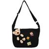 Adorable Canvas Shoulder Bag For Women Cute Cartoon Design For Students Daily Use