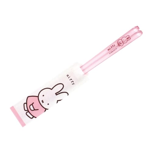 Dick Bruna "Miffy" Clear Chopsticks, 23cm, Miffy Cotton, Light Pink, Made in Japan, 490583