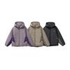 BLACKARMADA MY6813 Unisex Winter Winddichte Kapuzenjacke - Colorblock, Weiße Entendaune