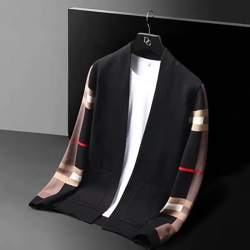 Spring and Autumn Fashion Sweater Cardigan Men's Knitted Cardigan Korean Edition Casual Coat