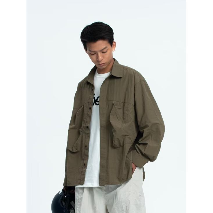 2024 Spring and Autumn Pu Handsome Coat Men's Ins High Street Fashion Brand Hong Kong Style Japanese Harajuku Style Korean Style Trendy Loose Jacket
