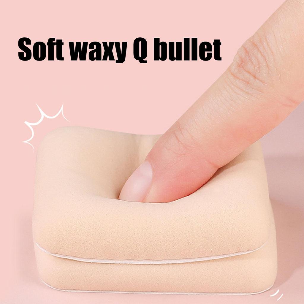 Wet & Dry Marshmallow Air Puff Cosmetic Sponge Leather Powder Puff Triangle M9E2