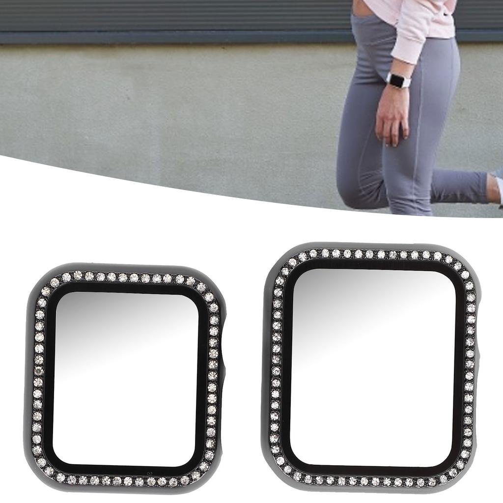 Protecteur de Boîtier de Montre Brillant Bling Couverture de Boîtier de Montre Protecteur d'Écran pour Montre-Bracelet IOS Série 3