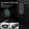 Caricabatterie da Auto 12V-24V 100W a 5 Porte 66W Super Ricarica Rapida Doppia USB+Type C con Display Tensione Cavo 150cm per iPhone/Android
