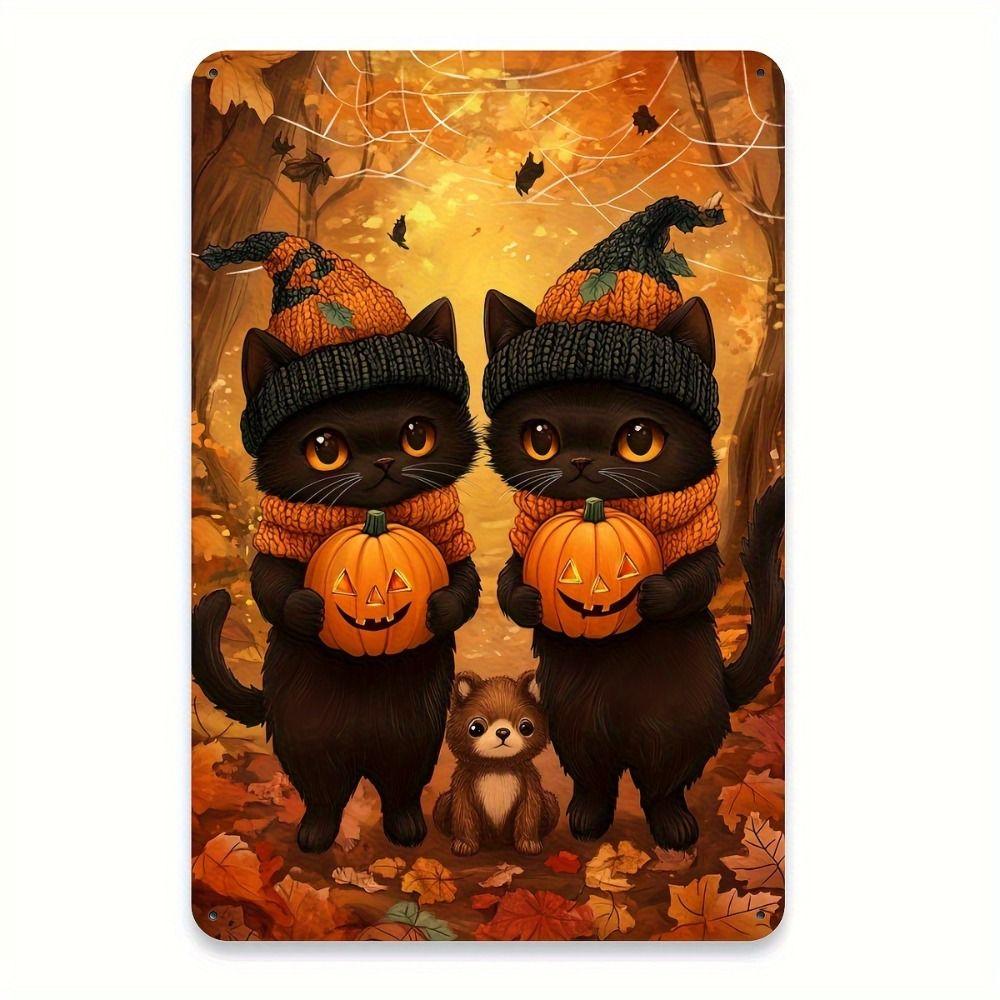 Funny Pig in Meadow Metal Tin Sign Wall Decor 20x30cm